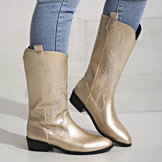 Cowboy Stiefel Damen Glänzend Stickerei | Western