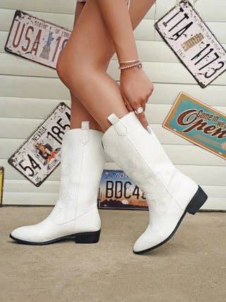 Cowboy Stiefel Damen Glänzend Stickerei | Western