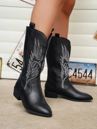 Cowboy Stiefel Damen Glänzend Stickerei | Western