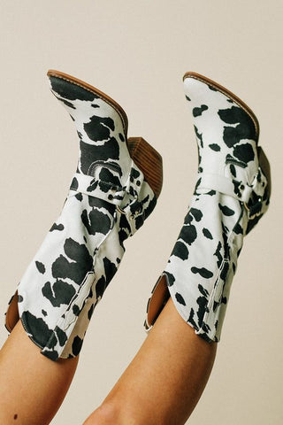 Cowboy Stiefel Damen Kuhflecken | Western