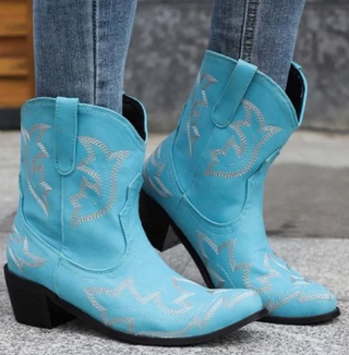 Cowboy Stiefel Damen Mit Nietenverzierung | Absatz-Schuh
