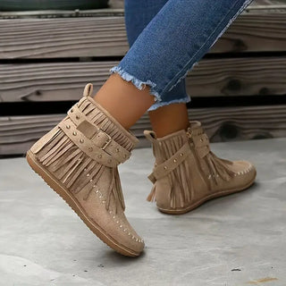 Cowboy Stiefel Damen Mokassin | Fransen