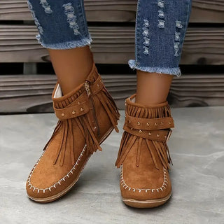 Cowboy Stiefel Damen Mokassin | Fransen