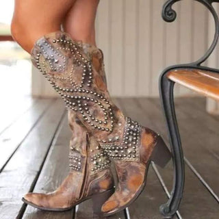 Cowboy Stiefel Damen Nieten | Western