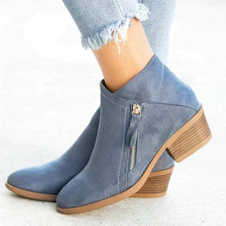 Damen Bequeme Stiefeletten Mit Reißverschluss | Alltag
