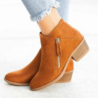 Damen Bequeme Stiefeletten Mit Reißverschluss | Alltag