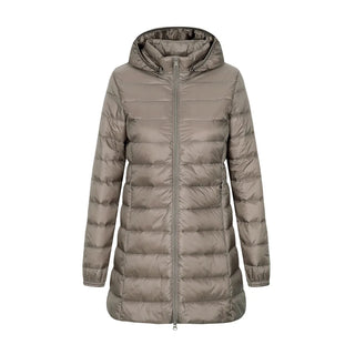 Damen Daunenjacke Mit Abnehmbarer Kapuze | Lang