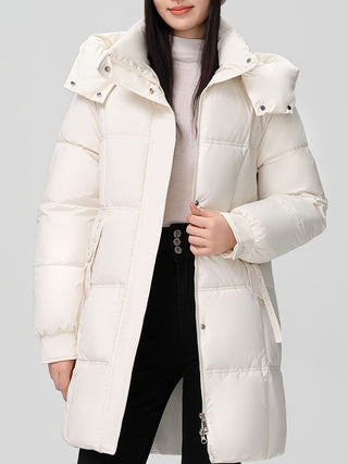 Damen Daunenjacke Mit Abnehmbarer Kapuze | Winter