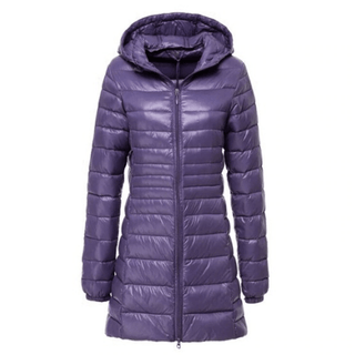 Damen Daunenjacke Mit Kapuze & Mittel-Länge