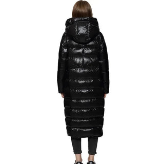 Damen Daunenjacke Mit Maxi-Länge & Kapuze