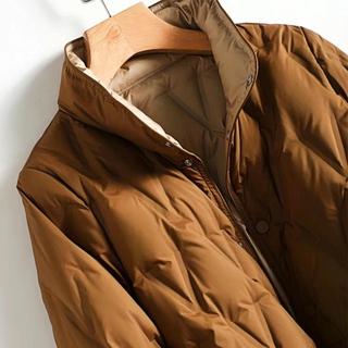 Damen Daunenjacke Mit Stehkragen & Zipper