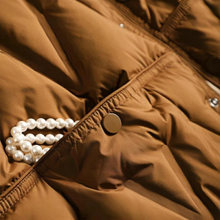 Damen Daunenjacke Mit Stehkragen & Zipper