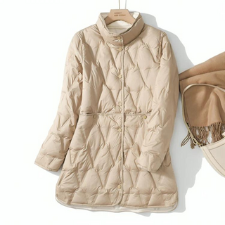 Damen Daunenjacke Mit Stehkragen & Zipper