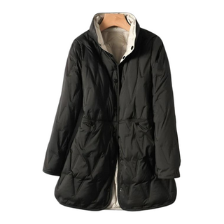 Damen Daunenjacke Mit Stehkragen & Zipper