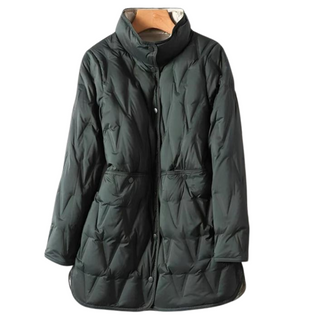 Damen Daunenjacke Mit Stehkragen & Zipper