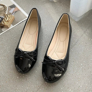 Damen Dirndl Schuhe mit Schleifendetail | Klassische Ballerinas