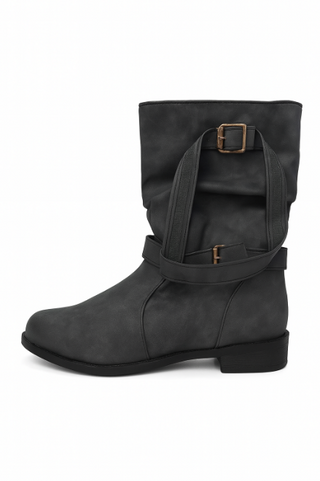 Damen Dirndl Stiefel mit Schnalle | Lässiger Stil