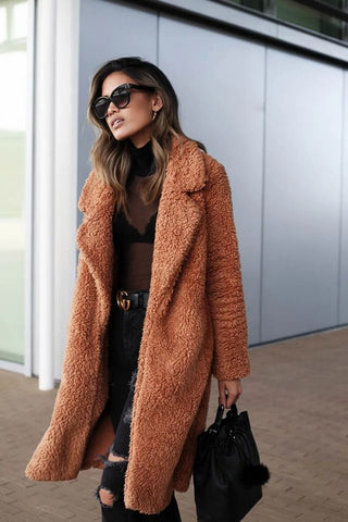 Damen Fleecejacke Lang Geschnitten | Winter