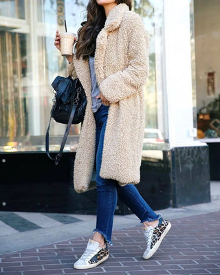 Damen Fleecejacke Lang Geschnitten | Winter