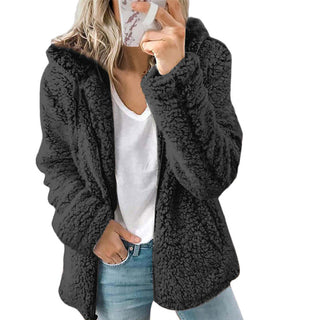 Damen Fleecejacke Mit Kapuze | Casual