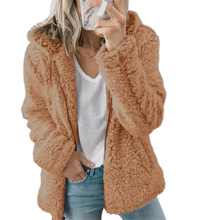 Damen Fleecejacke Mit Kapuze | Casual