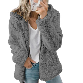 Damen Fleecejacke Mit Kapuze | Casual