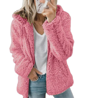 Damen Fleecejacke Mit Kapuze | Casual