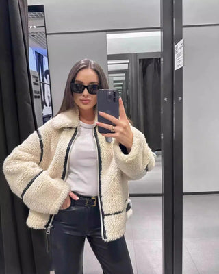Damen Fleecejacke Mit Reißverschluss | Oversize
