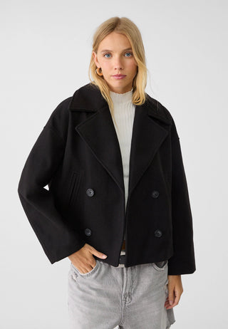 Damen Herbstjacke Mit Doppelknopfreihe In Kurzer Form | Übergangs