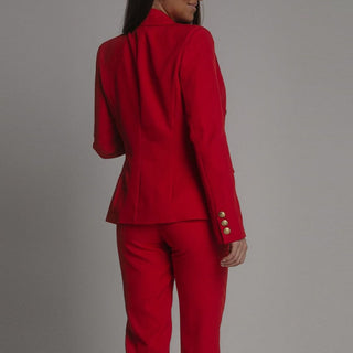 Damen Hosenanzug Mit Doppelreihigem Blazer