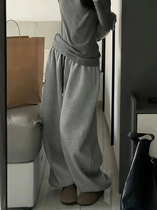 Damen Jogginghose Mit Tunnelzug Und Weitem Bein | Locker