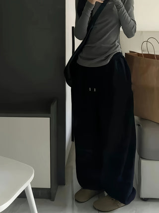 Damen Jogginghose Mit Tunnelzug Und Weitem Bein | Locker