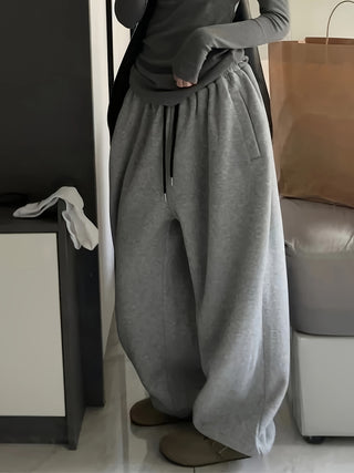 Damen Jogginghose Mit Tunnelzug Und Weitem Bein | Locker
