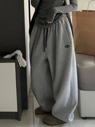 Damen Jogginghose Mit Tunnelzug Und Weitem Bein | Locker