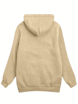 Damen Kapuzen Fleecejacke Mit Teddyfutter | Reißverschlussjacke