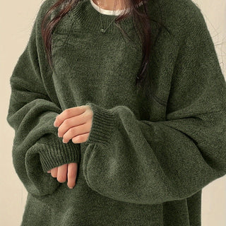 Damen Kuschelpullover Mit Rundhals Und Oversize-Schnitt | Weich