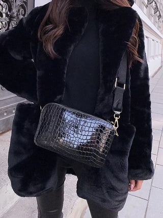 Damen Lang Teddy Jacke Mit Umlegekragen | Winter Jacke