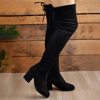 Damen Overknee-Stiefel Mit Blockabsatz | Winter