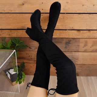 Damen Overknee-Stiefel Mit Blockabsatz | Winter