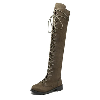 Damen Overknee-Stiefel Mit Frontschnürung | Winter