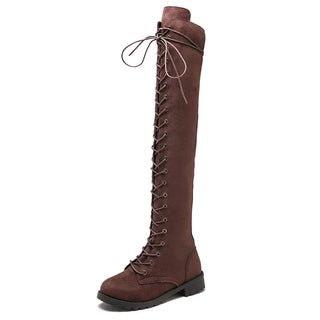 Damen Overknee-Stiefel Mit Frontschnürung | Winter