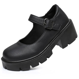 Damen Plateau Mary Jane Schuhe mit Schnalle | Dirndl Schuhe
