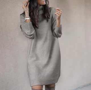 Damen Pulloverkleid Mit Langarm | Casual