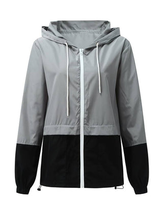 Damen Regenjacke Mit Farbblock-Design | Leicht