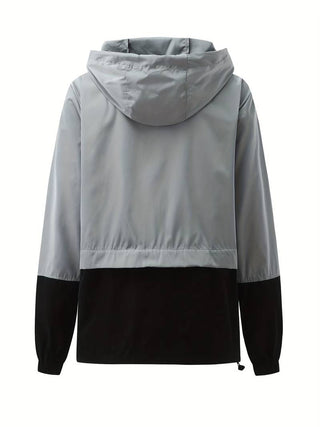 Damen Regenjacke Mit Farbblock-Design | Leicht