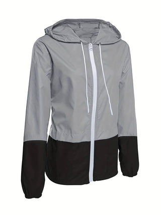 Damen Regenjacke Mit Farbblock-Design | Leicht
