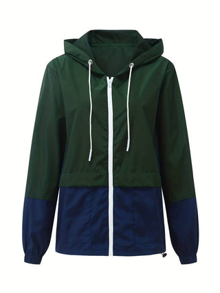 Damen Regenjacke Mit Farbblock-Design | Leicht