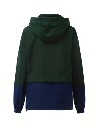 Damen Regenjacke Mit Farbblock-Design | Leicht