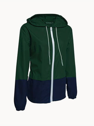 Damen Regenjacke Mit Farbblock-Design | Leicht