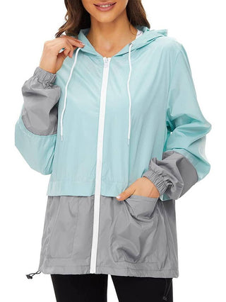 Damen Regenjacke Mit Farbblock-Design | Leicht
